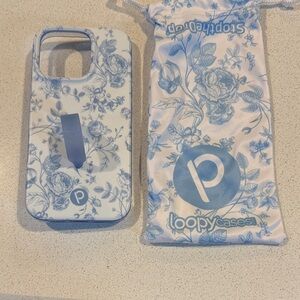 Loopy Case White and Blue Floral Phone Case